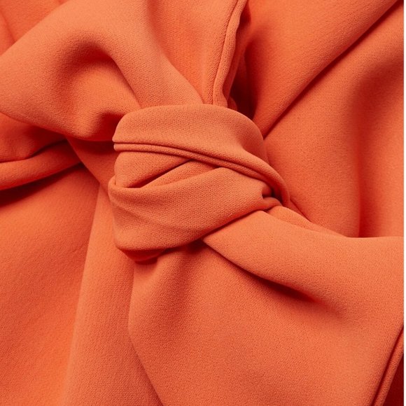 Alice + Olivia Katie Tie Wrap Dress in Coral, Size 2 - Picture 5 of 13